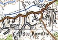 Topographic map of Velyki Komyaty
