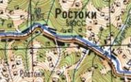 Topographic map of Roztoky