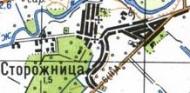 Topographic map of Storozhnytsya