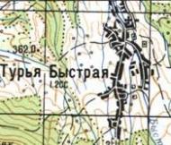 Topographic map of Turya Bystra