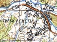 Topographic map of Turyi Remety