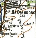 Топографічна карта Шевченкового