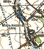 Топографічна карта Мар'янівки