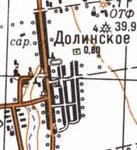 Topographic map of Dolynske