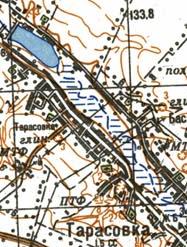 Топографическая карта Тарасовки