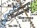 Topographic map of Shevchenka