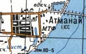 Топографическая карта Атманая