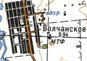 Топографічна карта Вовчанського