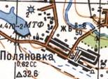 Топографическая карта Поляновки