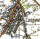 Topographic map of Troyany