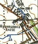 Топографическая карта Кузнецовки