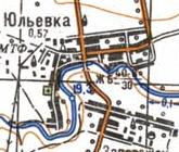 Топографическая карта Юльевки