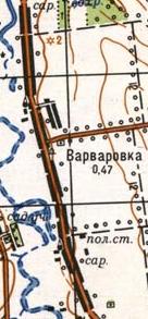 Topographic map of Varvarivka
