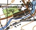 Топографічна карта Купріянівки
