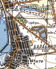 Топографічна карта Балабиного