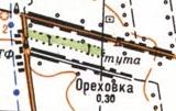 Топографическая карта Ореховки