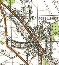 Topographic map of Blagovischenka