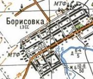 Topographic map of Borysivka