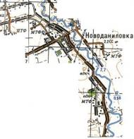 Topographic map of Novodanylivka