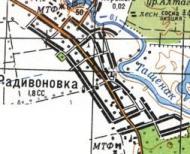Топографическая карта Радивоновки
