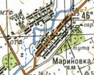 Топографічна карта Маринівки