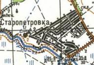 Топографічна карта Старопетрівки