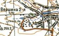 Topographic map of Vershyna Druga