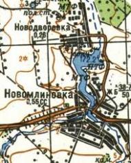 Topographic map of Novomlynivka