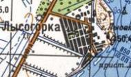 Топографическая карта Лисогорки