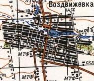Topographic map of Vozdvyzhivka