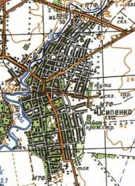 Топографічна карта Осипенка