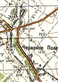Topographic map of Chervone Pole