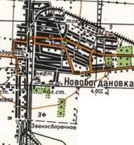 Топографічна карта Новобогданівки