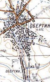 Топографічна карта Обертиного