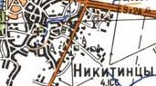 Topographic map of Mykytyntsi