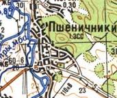 Topographic map of Pshenychnyky