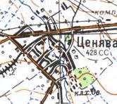 Topographic map of Tsenyava