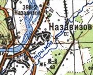 Топографическая карта Назавизова