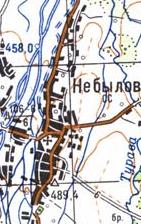 Топографическая карта Небылова