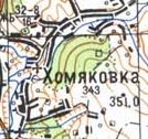 Topographic map of Khomyakivka