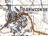 Topographic map of Pidvysoke