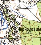 Topographic map of Chornoliztsi