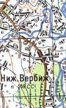Topographic map of Nyzhniy Verbizh