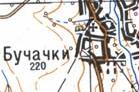 Topographic map of Buchachky
