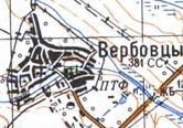 Топографічна карта Вербівців