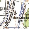 Топографічна карта Молодилова