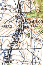 Topographic map of Krychka