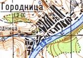 Topographic map of Gorodnytsya