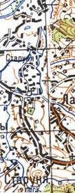 Topographic map of Starunya