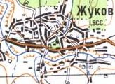 Topographic map of Zhukiv